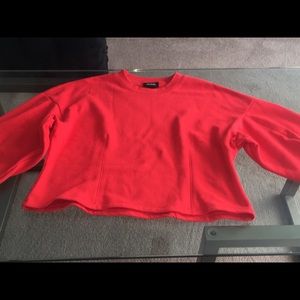 N/WT Red Cropped Sweatshirt